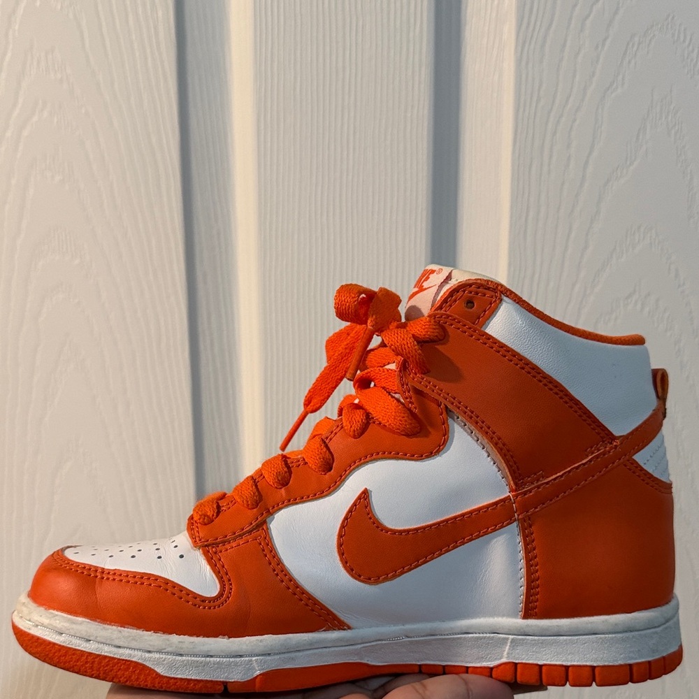 Nike Kids High-Top Sneakers - Orange and White